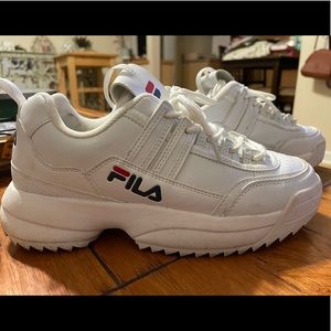 White FILA sneakers